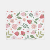 Small Strawberry Pattern Fleece Blanket (Vorderseite (Horizontal))