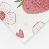 Small Strawberry Pattern Fleece Blanket (Ecke)