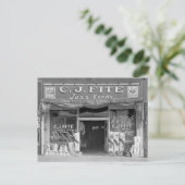 Small Town Füttre Store, 1936 Postkarte (Stehend Vorderseite)