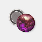 Small Unique Cabin Set Along A Stream Magnet (Vorderseite/Rückseite)