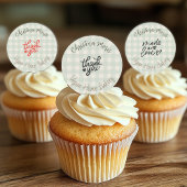 Small Vegan Home Bakery Thank You Pattern Runder Aufkleber