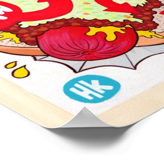 Small West Virginia Hot Dog Poster (Ecke)