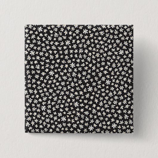 Small White Ddaisy And Chamomile Flowers Button (Vorderseite)