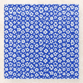 small White Floral Pattern  Glasuntersetzer