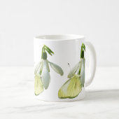Small White on Snowdrop Kaffeetasse (VorderseiteRechts)