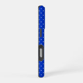 Small White Polka Dots on Cobalt Blue Phone Case iPhone Hülle (Rechte Seite)