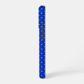 Small White Polka Dots on Cobalt Blue Phone Case iPhone Hülle (Linke Seite)