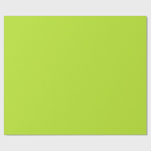 Small White Polkadots On Lime Green Wrapping Paper Geschenkpapier (Flach)