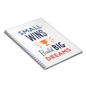 Small Wins Build Big Dreams Notizblock (Rechte Seite)