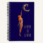 Small wins matter Art Moon Motivation Notebook Notizblock (Vorderseite)