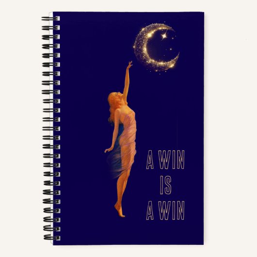 Small wins matter Art Moon Motivation Notebook Notizblock (Vorderseite)