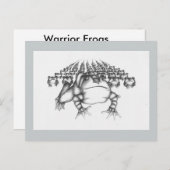 'Small World' Warrior Frogs Postcard Postkarte (Vorne/Hinten)