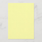 Small Yellow Grid Graph Paper Note Cards (Squares) Mitteilungskarte (Vorderseite)