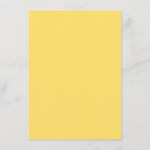 Small Yellow Grid Graph Paper Note Cards (Squares) Mitteilungskarte (Rückseite)