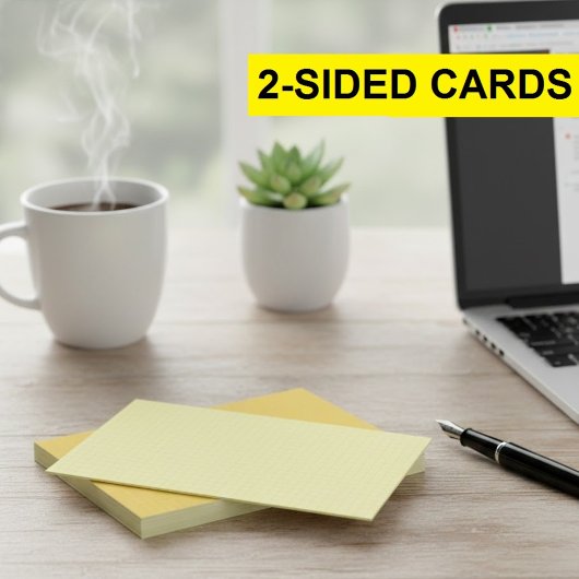 Small Yellow Grid Graph Paper Note Cards (Squares) Mitteilungskarte