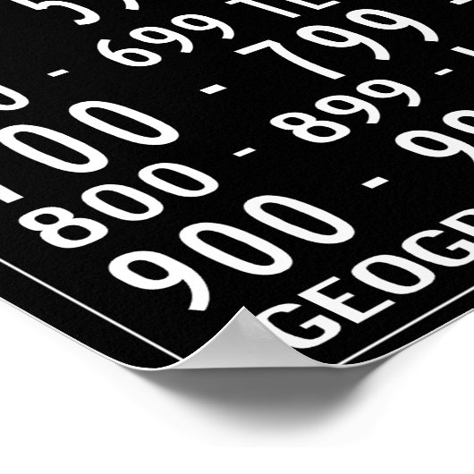 Small Zuhause Library Dewey Decimal Busroll Poster (Ecke)