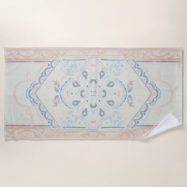 smallCUSTOM NAMEDelicate Seashell Medallion Strandtuch