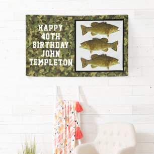 Smallmouth Bass Fischen Cool Männer zum Geburtstag Banner