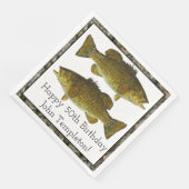 Smallmouth Bass Fischen Sport Geburtstag Napkins Serviette (Ecke)