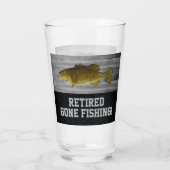 Smallmouth Bass Fishing Ruhestand Party Glas (Rückseite)
