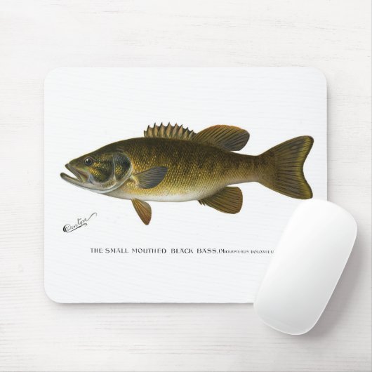 Smallmouth bass mousepad (Mit Mouse)