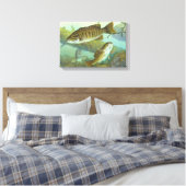 Smallmouth Bass Painting Leinwanddruck (Insitu (Schlafzimmer))