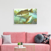 Smallmouth Bass Painting Leinwanddruck (Insitu (Wohnzimmer))