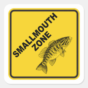Smallmouth Zone Quadratischer Aufkleber