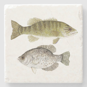 Smallmouthbass-und Crappie-Untersetzer Steinuntersetzer