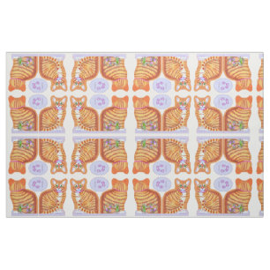 SmallTabby Katze mit Tancing Mäuse Sachet Size Pil Stoff
