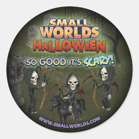SmallWorlds Halloween Grim Reaper Stickers (Vorderseite)