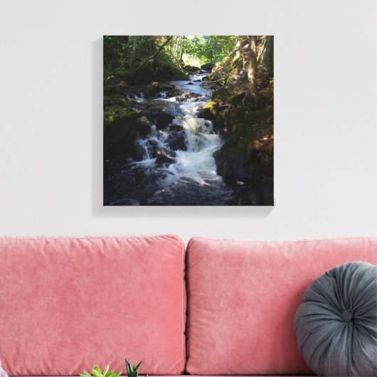 Smally Falls Canvas drucken Leinwanddruck (Insitu (Wohnzimmer))