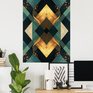 Smaragd-Amber-Prisma Poster