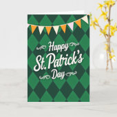 Smaragd-Argyle-St.-Patrick-Karte Karte (Gelbe Blume)