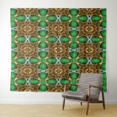 Smaragd auf Gold Wandteppich (Beispiel (Horizontal))