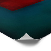 Smaragd Aurora Farbfeld Abstrakte moderne Wand Poster (Ecke)
