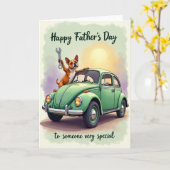 Smaragd Auto Vatertagskarte Karte (Gelbe Blume)