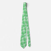Smaragd-Blumen-Batik Krawatte (Vorderseite)