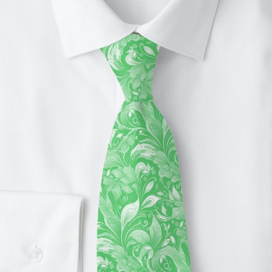 Smaragd-Botanik-Batik Krawatte