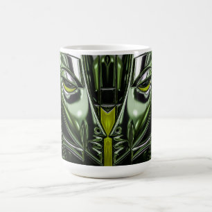 Smaragd-Cyber-Maske   Kaffeetasse