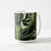 Smaragd-Cyber-Maske Kaffeetasse (VorderseiteRechts)
