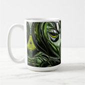 Smaragd-Cyber-Maske Kaffeetasse (Links)