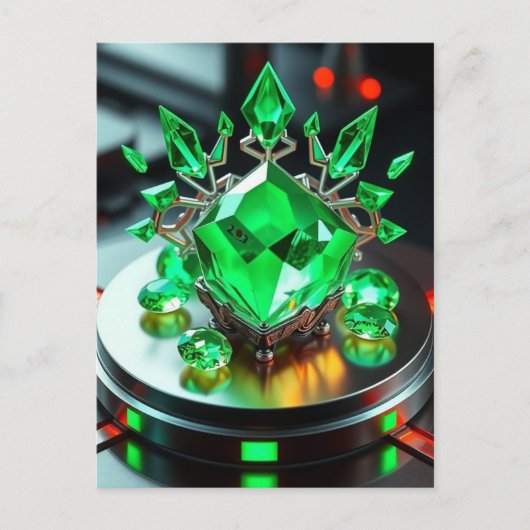 „Smaragd – Das grüne Herz der Erde“ Postkarte (Vorderseite)