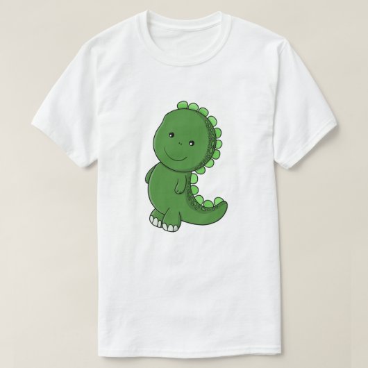Smaragd-Dino-Charm T-Shirt (Design vorne)