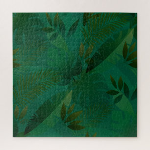 Smaragd-Dschungel Exotische Mystische Tropische Bl Puzzle