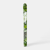 Smaragd-Eleganz: Grüne Blätter im Diamantschliff, iPhone 16 Hülle (Linke Seite)