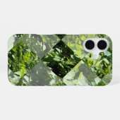 Smaragd-Eleganz: Grüne Blätter im Diamantschliff, iPhone 16 Hülle (Rückseite (Horizontal))