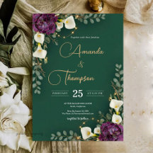 Smaragd & Elfenbein Botanische Eleganz Hochzeit