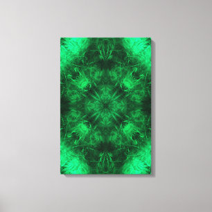 Smaragd Energie Mandala Fraktal Kunst Leinwanddruck