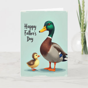 Smaragd-Enten-Vatertagskarte Karte